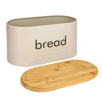 Kitchen Bread Bin with Bamboo Chopping Board Lid | M&W