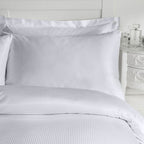 Catherine Lansfield Grey Satin Stripe 300 TC Duvet Set