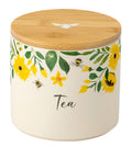 Bee-Beautiful Tea Canister - Bamboo Lid