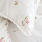 Bianca Vintage Rosebud Lace Cream 200TC Cotton Reversible Duvet Set