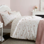 Bianca Vintage Rosebud Lace Cream 200TC Cotton Reversible Duvet Set
