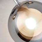 3 Light Chrome Ceiling Light With Smokey Glass Shade