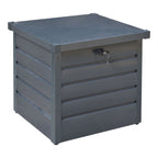 Charcoal Black 200L Steel Lockable Garden Storage Box