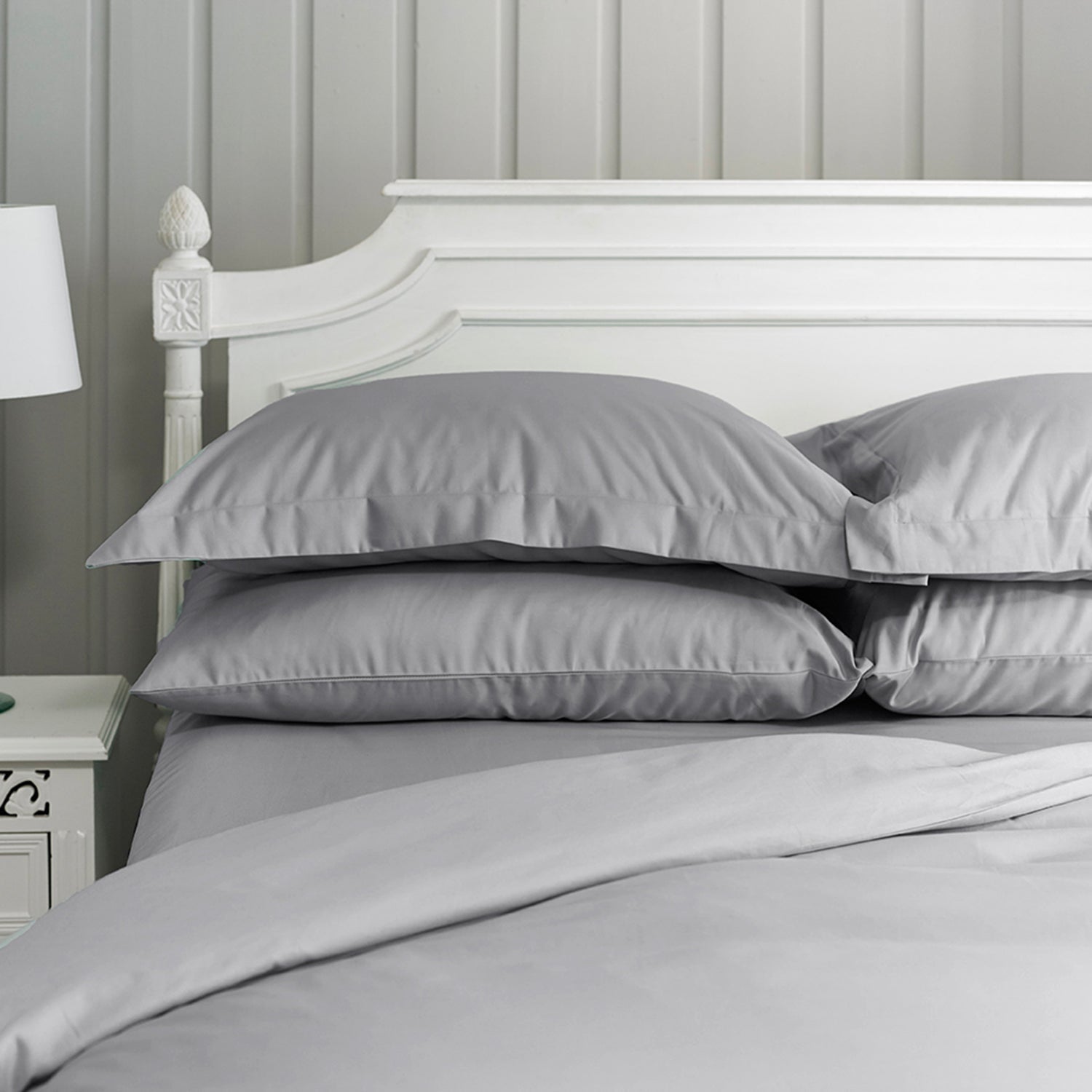 The Lyndon Company Mayfair Grey Cotton Sateen 800TC Housewife Pillowcase (Single)