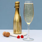 Personalised Gold Bottega Prosecco & Flute Set