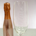 Personalised Rose Gold Bottega Prosecco & Flute Set
