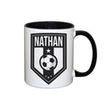 Personalised Black Football Mug