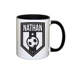 Personalised Black Football Mug