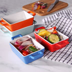 Mini Ceramic Oven Dishes - Set of 4 Rectangle | M&W