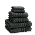 Catherine Lansfield Zero Twist Charcoal Grey Cotton 6 Piece Towel Bale Set