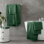 Catherine Lansfield Zero Twist Forest Green Cotton 6 Piece Towel Bale Set