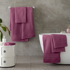 Catherine Lansfield Zero Twist Raspberry Cotton 6 Piece Towel Bale Set