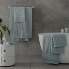 Catherine Lansfield Zero Twist Sage Green Cotton 6 Piece Towel Bale Set