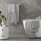 Catherine Lansfield Zero Twist Silver Grey Cotton Towels