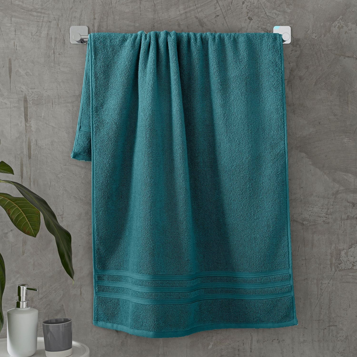 Catherine Lansfield Zero Twist Teal Green Cotton Towels