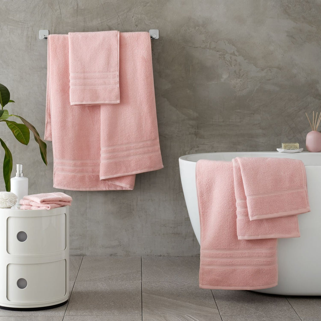 Catherine Lansfield Zero Twist Pink Cotton Towels