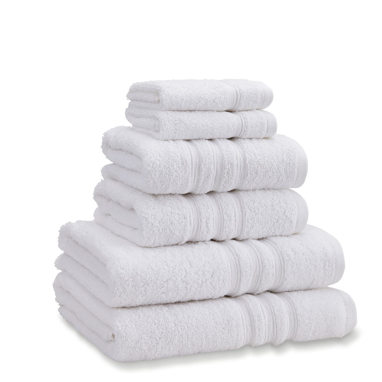 Catherine Lansfield Zero Twist White Cotton 6 Piece Towel Bale Set