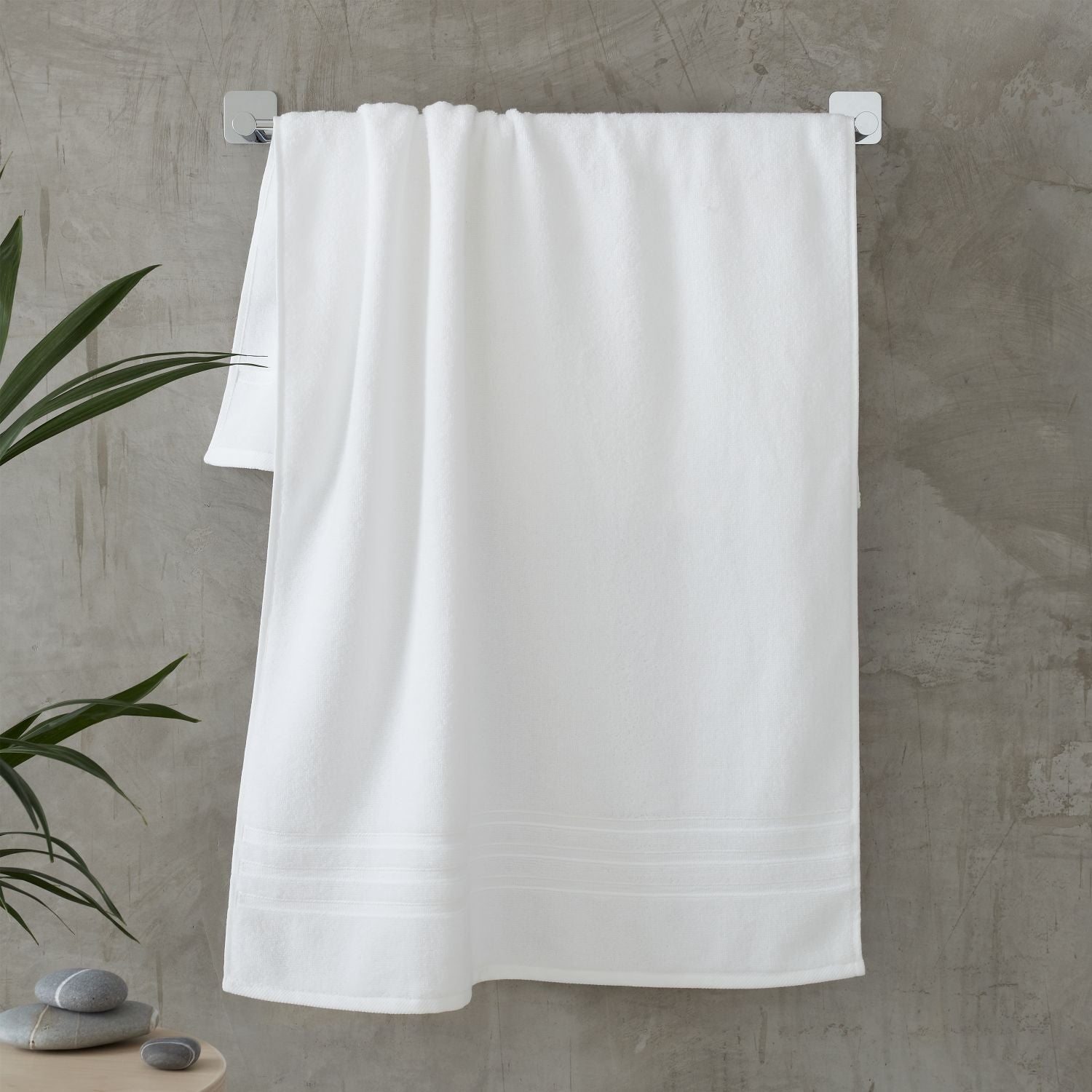 Catherine Lansfield Zero Twist White Cotton 6 Piece Towel Bale Set