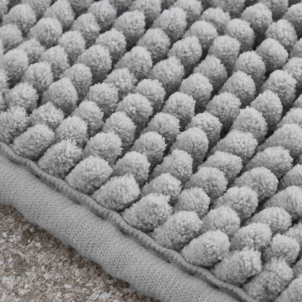 Catherine Lansfield Bobble Silver Grey Bath Mat