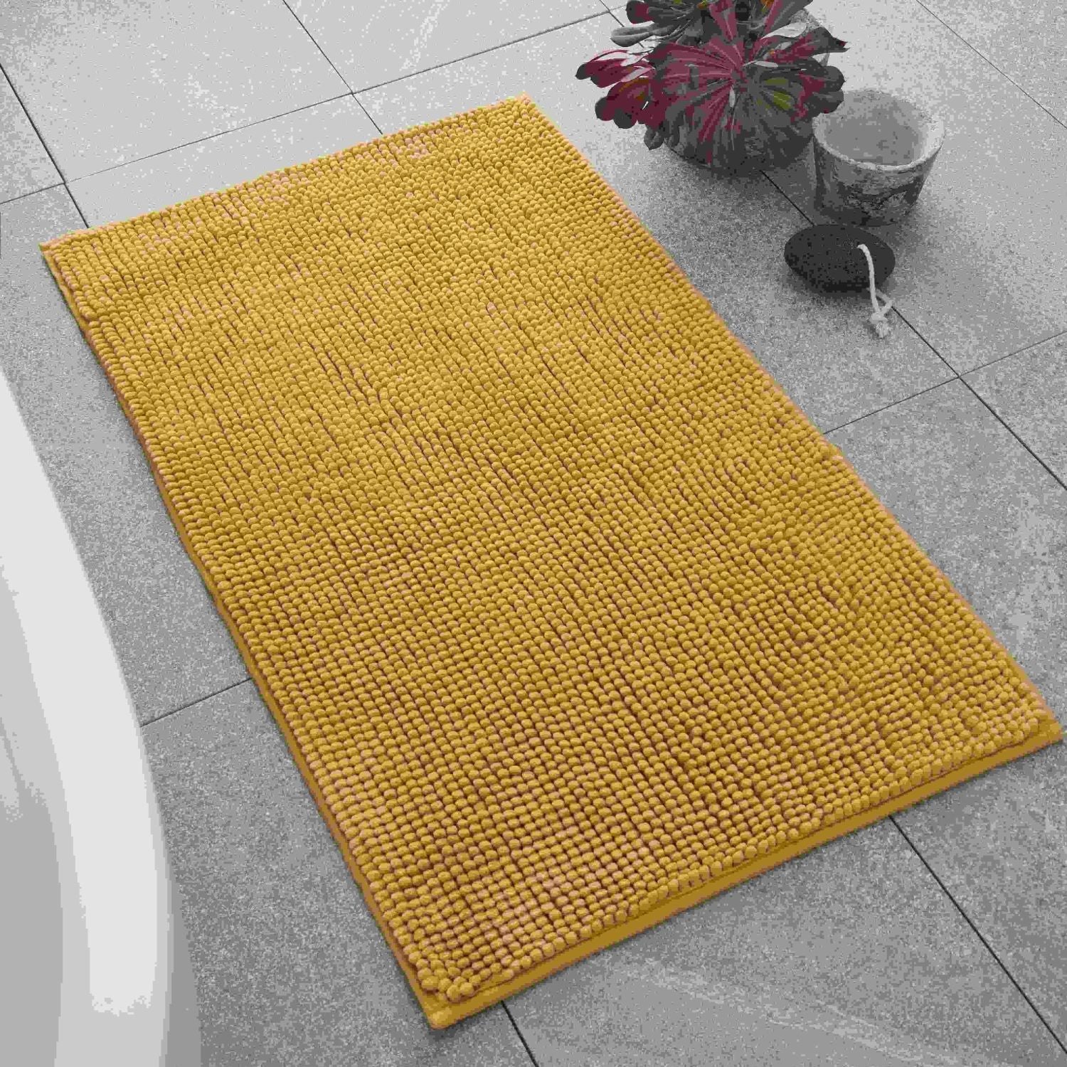 Catherine Lansfield Bobble Ochre Bath Mat