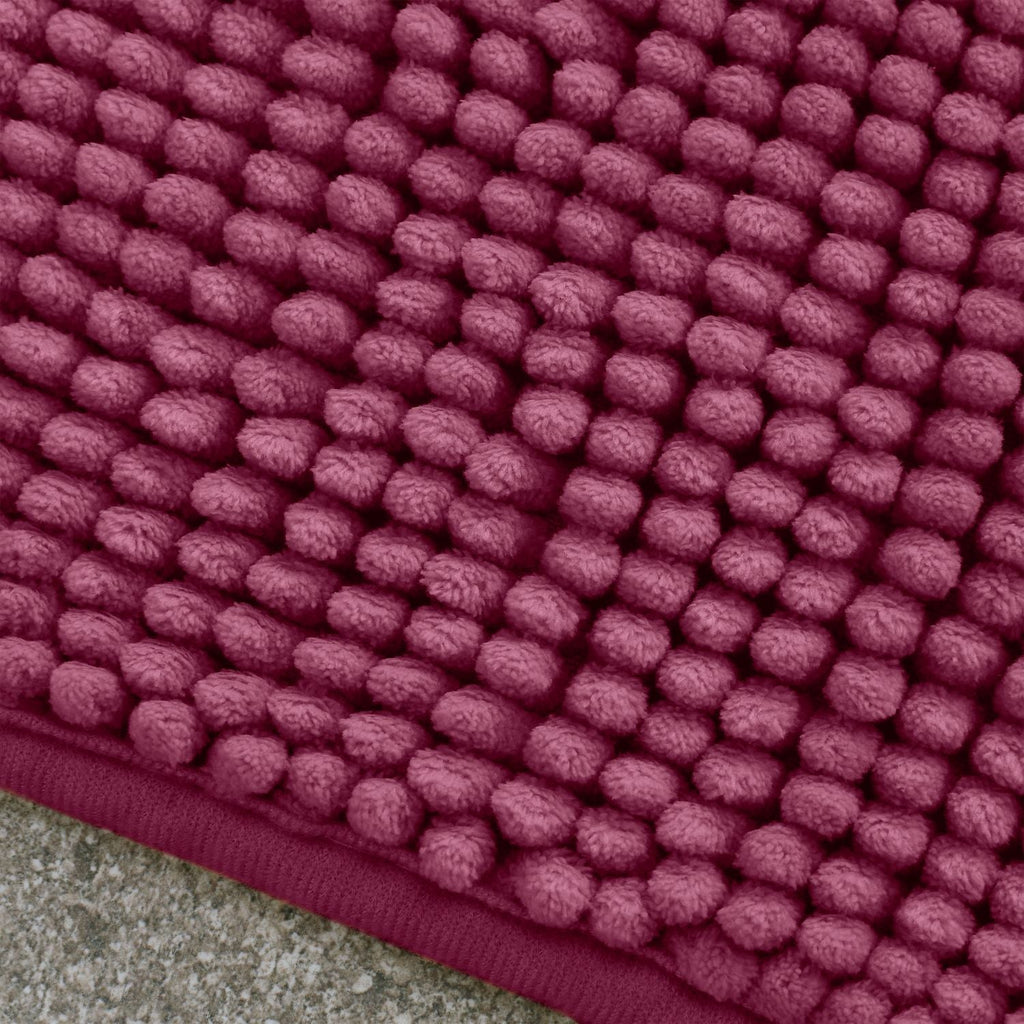 Catherine Lansfield Bobble Raspberry Bath Mat