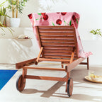 Catherine Lansfield Cherries Pink Cotton Beach Sun Lounger Towel