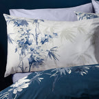 Catherine Lansfield Kyoto Blue Floral Reversible Duvet Set