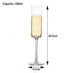 Edge Champagne Flutes - Set of 4 Clear | M&W