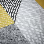 Catherine Lansfield Larsson Ochre Yellow Geo Reversible Duvet Set