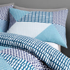 Catherine Lansfield Larsson Teal Geo Reversible Duvet Set