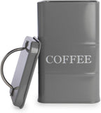 Stainless Steel Tea, Coffee & Sugar Canisters Grey | M&W
