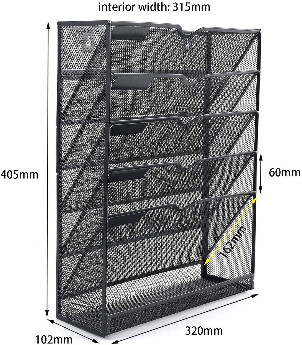 Metal Mesh Wall Mounted File Organiser | M&W