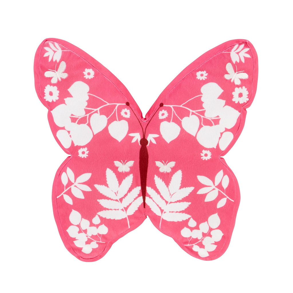Catherine Lansfield Pink Butterfly 3D Shaped Cushion