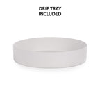 Round Metal Umbrella Stand in White | M&W