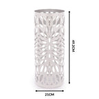 Round Metal Umbrella Stand in White | M&W
