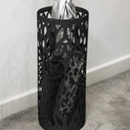 Round Metal Umbrella Stand in Black | M&W