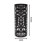 Round Metal Umbrella Stand in Black | M&W