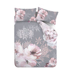 Catherine Lansfield Dramatic Floral Grey Reversible Duvet Set