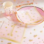 1st Birthday Pink Paper Napkins - 33cm (16pk)
