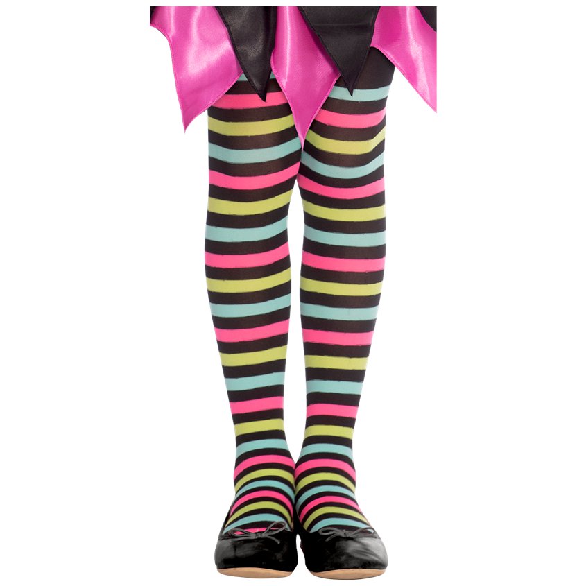 Girls Spot Witch Striped Tights