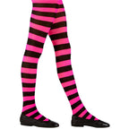 Black & Pink Striped Tights - Child
