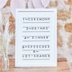 A Touch Of Pampas White Framed Letter Board