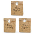 Merry Christmas Kraft Gift Bags - 27cm (3pk)