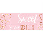Sweet Sixteen Paper Banners - 1m (3pk)