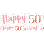 50th Birthday Glitz & Glamour Paper Banners (3pk)