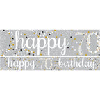 Happy 70th Birthday Celebration Paper Banners - 1m (3pk)