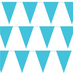 Caribbean Blue Plastic Bunting - 10m