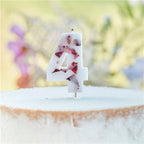 Pressed Petal Number 4 Candle - 9cm