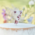 Pressed Petal Number 7 Candle - 9cm