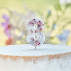 Pressed Petal Number 8 Candle - 9cm